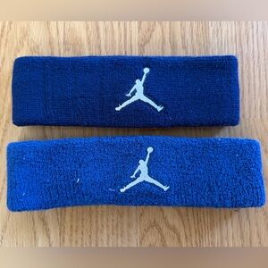 Pre Owned Air Jordan Royal Blue and Navy Headbands with Logo One Size